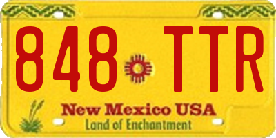 NM license plate 848TTR
