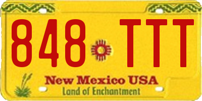 NM license plate 848TTT
