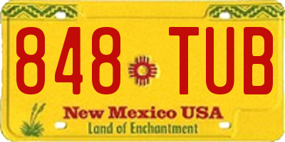 NM license plate 848TUB