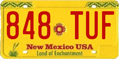 NM license plate 848TUF