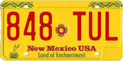 NM license plate 848TUL