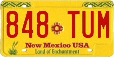 NM license plate 848TUM