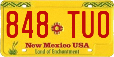 NM license plate 848TUO