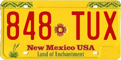 NM license plate 848TUX