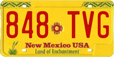 NM license plate 848TVG