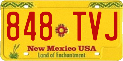 NM license plate 848TVJ