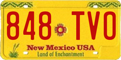 NM license plate 848TVO