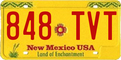 NM license plate 848TVT