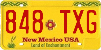 NM license plate 848TXG