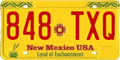 NM license plate 848TXQ