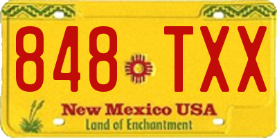 NM license plate 848TXX