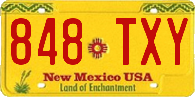 NM license plate 848TXY