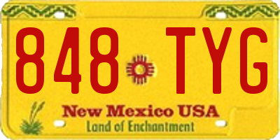 NM license plate 848TYG