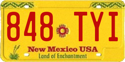 NM license plate 848TYI
