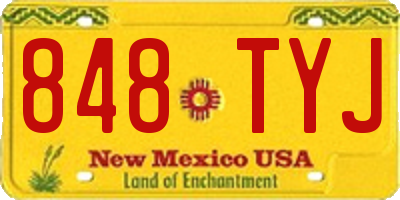 NM license plate 848TYJ