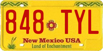 NM license plate 848TYL