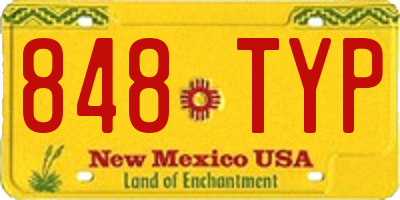 NM license plate 848TYP