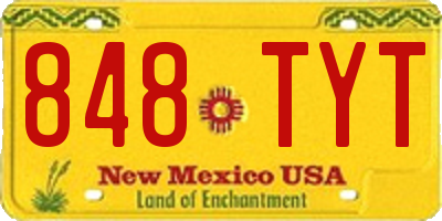 NM license plate 848TYT
