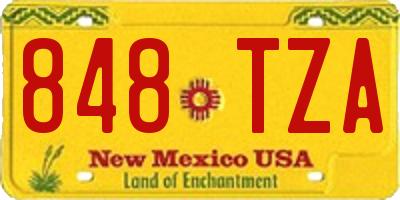NM license plate 848TZA