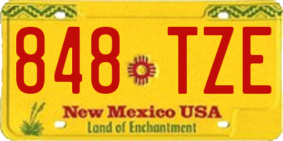 NM license plate 848TZE