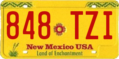 NM license plate 848TZI