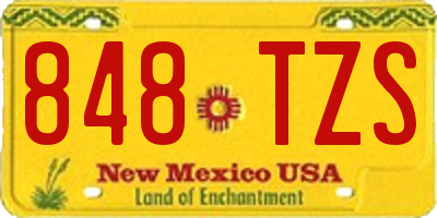 NM license plate 848TZS