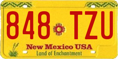 NM license plate 848TZU