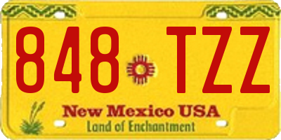 NM license plate 848TZZ