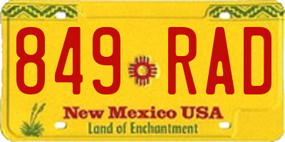 NM license plate 849RAD
