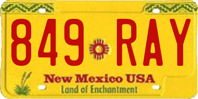 NM license plate 849RAY