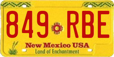 NM license plate 849RBE