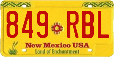 NM license plate 849RBL