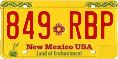 NM license plate 849RBP