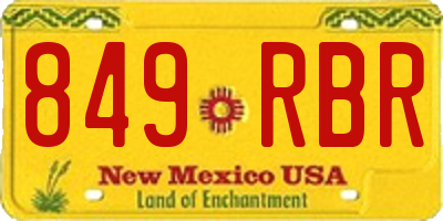 NM license plate 849RBR