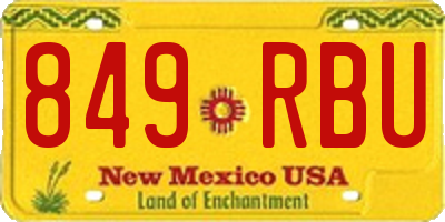 NM license plate 849RBU