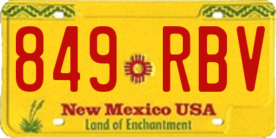 NM license plate 849RBV