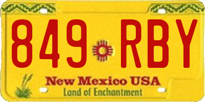 NM license plate 849RBY