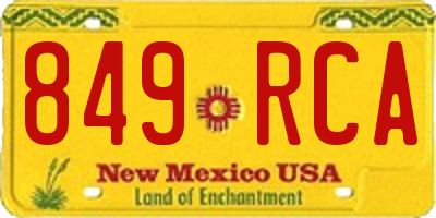 NM license plate 849RCA