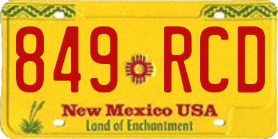 NM license plate 849RCD