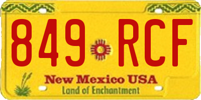 NM license plate 849RCF
