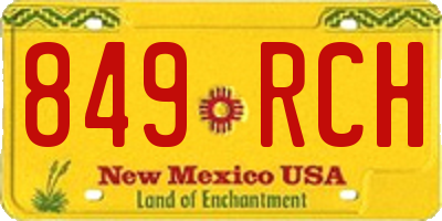 NM license plate 849RCH