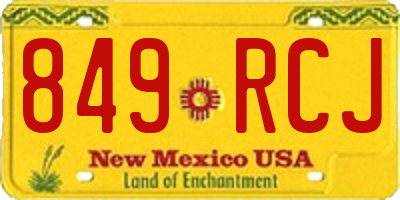 NM license plate 849RCJ