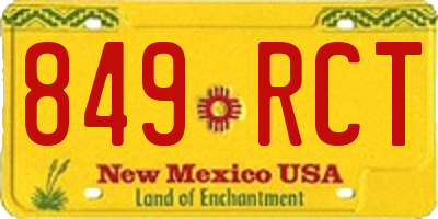 NM license plate 849RCT