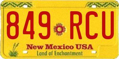 NM license plate 849RCU
