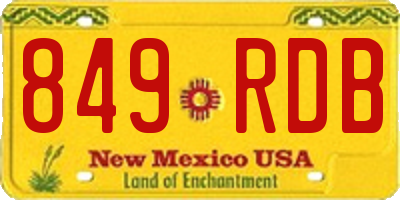 NM license plate 849RDB
