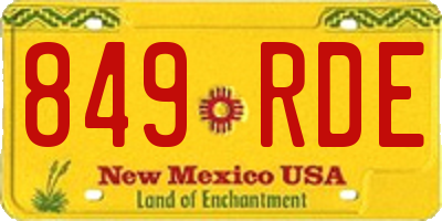 NM license plate 849RDE