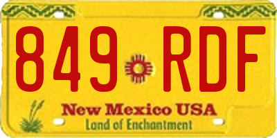 NM license plate 849RDF