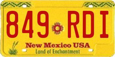 NM license plate 849RDI