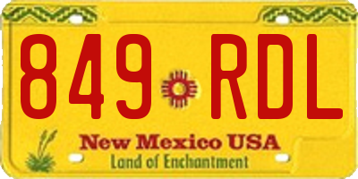 NM license plate 849RDL