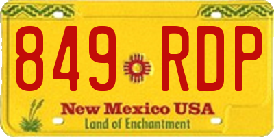 NM license plate 849RDP